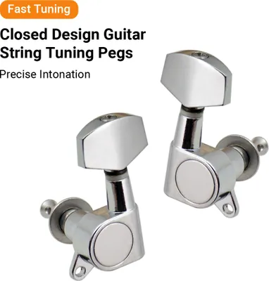 Obrázok produktu pre 6ks Zapečatené gitarové strunové kolíky uzamykateľné ladičky 3L3R ladiace kolíky strunové ladičky elektrické akustické gitarové ladičky strojové hlavy knoflíky 3 ľavé 3 pravé
