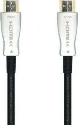 Zdjęcie produktu dla AISENS A148-0380, 50 m, HDMI Typu A (Standard), HDMI Typu A (Standard), Kompatybilność 3D, 18 Gbit/s, Czarny, Szary