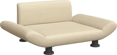 Zdjęcie produktu dla vidaXL Legowisko dla psa kremowe 70x45x28 cm Tkanina