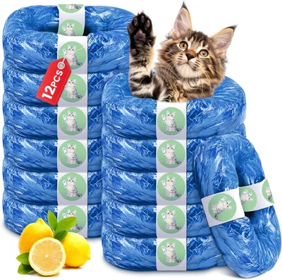 Productafbeelding van Navulrollen voor kattenbakvulling-afvalemmer - 12 stuks - 4,5 m per rol - geurbestendig