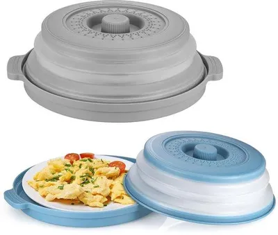 Obrázok produktu pre Kompaktný kryt na mikrovlnnú rúru s priemerom 26,8 cm, bez obsahu BPA, s otvormi na odvod pary