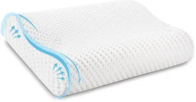 Zdjęcie produktu dla Poduszka ergonomiczna Unyqoos® z regulowaną wysokością, wykonana z pianki memory, zapewniająca optymalny komfort snu – wsparcie dla szyi, idealna dla osób śpiących na plecach, bokach i brzuchu, hipoalergiczna, zdejmowana i zmywalna poszewka