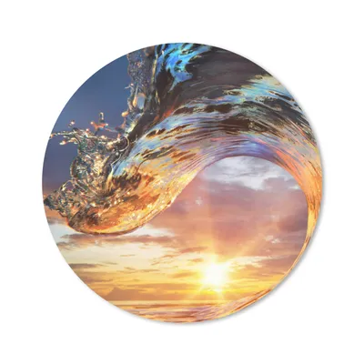 Produktbild von MuchoWow® Mauspad Mousepad Sonne - Meer - Farben 40x40 cm - Mousepads - Maus Mat - Pad - Mausunterlage - Schreibtisch Accessoires