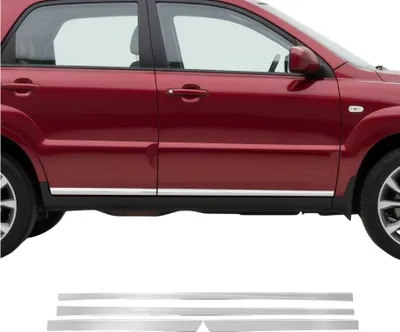 Image de Garniture Baguette de porte latérale pour Kia Sportage 2010-2015 acier inox 4Pcs