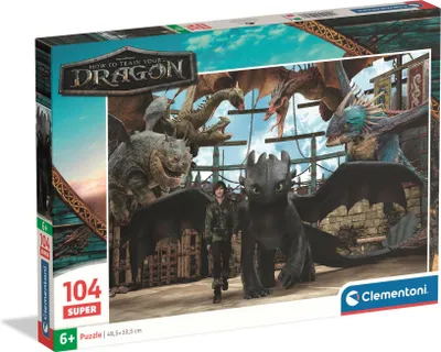 Image de CLE puzzle 104 SuperKolor HowToTrainYDragon 25080