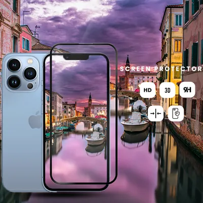 Zdjęcie produktu dla iPhone 13 Pro - szkło hartowane 9H - ochrona wyświetlacza 3D w super jakości