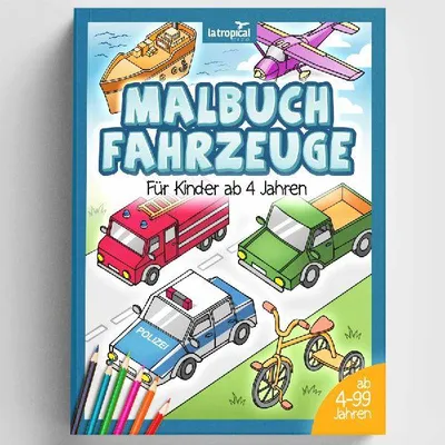 Produktbild von Malbuch Fahrzeuge für Kinder ab 4 Jahren
