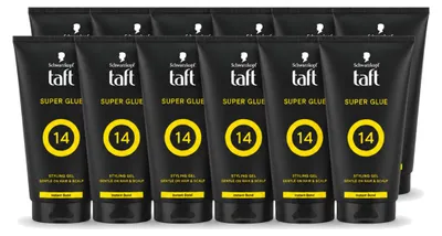 Produktbild von 12 x Taft Men Power Gel Super Glue 14 - Ultieme Stevigheid - 150 ml - Vorteilspackung - 12 Stücke