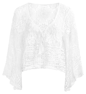 Produktbild von Damen Bluse in Weiß, Größe S, aus 100% Polyacryl