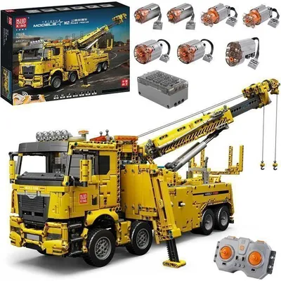 Image de Blocs de construction compatibles avec un camion de pompiers motorisé, modèle à assembler, pour enfants, 4883 pièces.