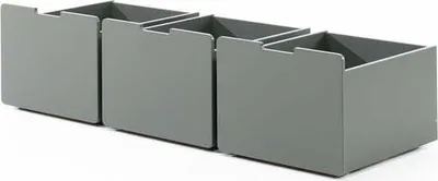 Image de Pino Set Avec 3 Tiroirs Gris *
