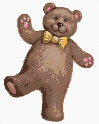 Produktbild von Zuty - Malen nach Zahlen - TEDDYBÄR (SUE ELLEN BROWN), 40x50 cm, mit Keilrahmen (bereits gespannt)