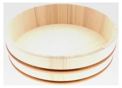 Produktbild von Holz Hangiri Sushi Reis Rührwanne aus Momi-Tannenholz, Japan (30 cm)