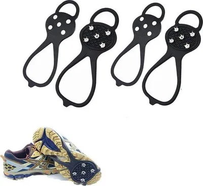 Zdjęcie produktu dla Buty zimowe antypoślizgowe do wędrówek, wędkowania pod lodem, biegania i wspinaczki skalnej – 2 pary