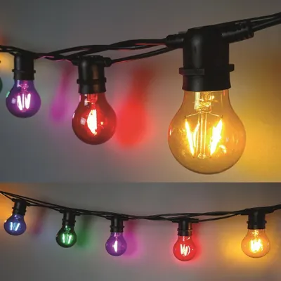 Produktbild von Party Filament Lichterkette 10er Birne bunt 5m verlängerbar FHS 33385