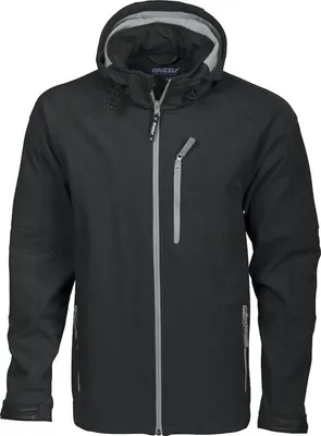 Produktbild von Softshell-Jacke Dad Tulsa winddicht wasserabweisend mit abnehmbarer Kapuze und verschließbaren Taschen