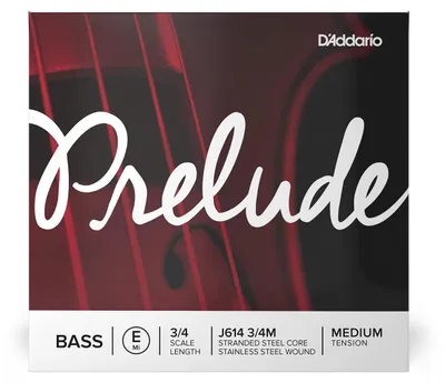 Produktbild von D'Addario J614-3/4M Stainless Steel Prelude Kontrabass Einzelsaite 'E' Kohlefaserstahl/Nickel 3/4 Medium