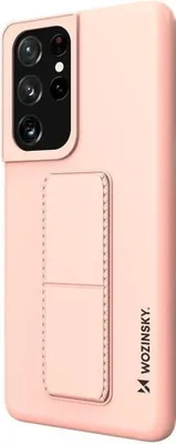 Immagine prodotto di Wozinsky Custodia Kickstand Custodia in silicone con supporto Samsung Galaxy S21 Ultra 5G Rosa