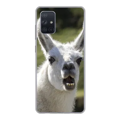 Produktbild von MuchoWow® Handyhülle Schutzhülle Hülle für Samsung Galaxy A51 5G Lama - Lustig - Kinder - Jungen - Mädchen - Kinder Silikon Softcase Handy Hülle - Abbildung
