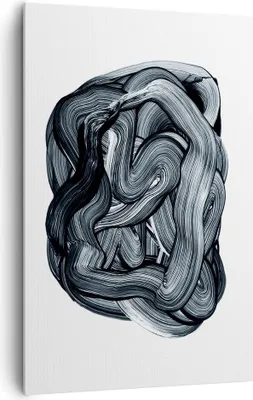 Produktbild von Bild auf Leinwand - Leinwandbild - Einteilig - Abstraktion schwarz verschwommen - 80x120cm - Wand Bild - Wandbilder - Leinwanddruck - Wanddekoration - Leinwand bilder - Wandbild - PA80x120-4874