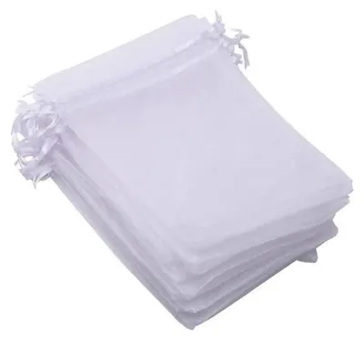 Organzabeutel 100 Stück 7x9 cm Weiß für Geschenke