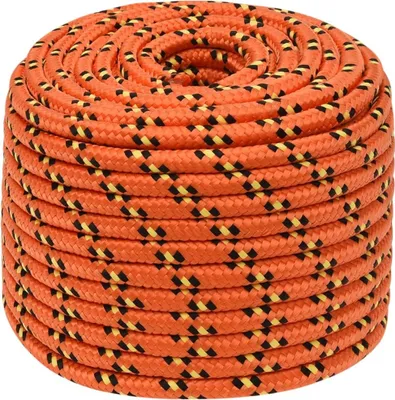 Zdjęcie produktu dla vidaXL Bootsseil Orange 14 mm 50 m Polipropylen
