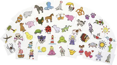 Produktbild von EDUPLAY 130-072 Kindergarten Tattoos, mehrfarbig, 50-teilig (1 Set)