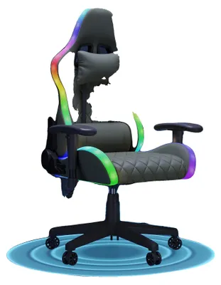 Produktbild von Gamingstuhl, RGB-Beleuchtung, verstellbare Rückenlehne, Schwarz