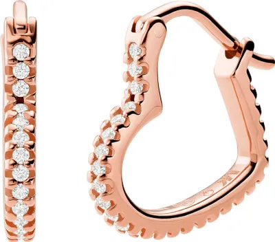 Immagine prodotto di Michael Kors MKC1336AN791 Orecchini a cerchio da donna cuore argento PREMIUM 925 Rose