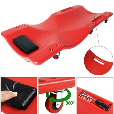 Immagine prodotto di Deuba Carrello Sotto Auto Poggiatesta 6 Ruote 360° Forma Ergonomica Lettino Sotto Macchina Officina