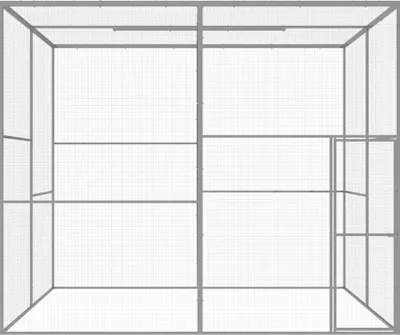 Obrázek produktu pro vidaXL Klec pro kočky 3x3x2,5 m Pozinkovaná ocel