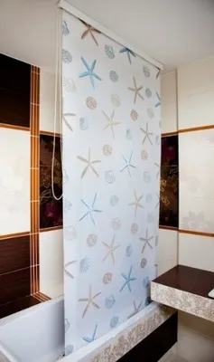 Produktbild von Halb-Kassetten Duschrollo 120x240 cm Modell Oceanic weiss Duschvorhang
