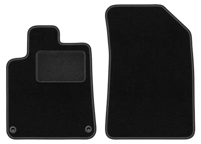 Produktbild von Velours-Fußmatten Vorne für Peugeot 407 2004-2011 (Coupé/Limousine/Kombi) – 2-tlg, Schwarz, passgenau – Wielganizator LUX