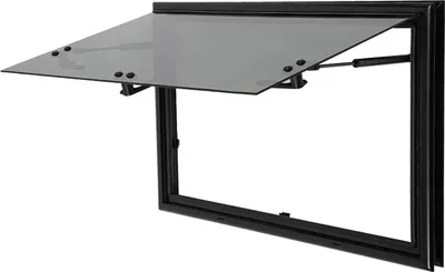 Obrázek produktu pro Okna pro karavany a obytné vozy – boční okna výklopná okna – integrovaná roleta – síť proti hmyzu – 700 x 450 mm – černá