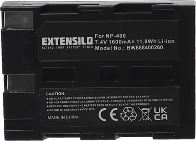 Produktbild von EXTENSILO Akku kompatibel mit Pentax K10D, K20D Kamera (1600 mAh, 7,4 V, Li-Ion)