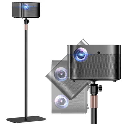 Produktbild von Universal Beamer Ständer mit 1/4"-Gewinde, 360° Kugelkopf, höhenverstellbar 93–124 cm, Projektor Stativ bis 5 kg