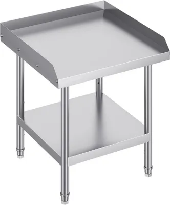 Image de Table de travail en inox - Table de préparation commerciale - Restaurant 61x61 cm - Table de préparation de haute qualité - Meubles de cuisine pour la gastronomie