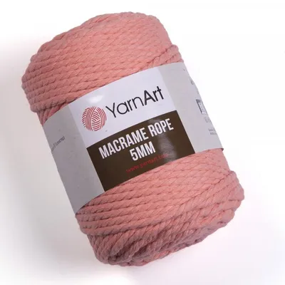 Produktbild von Yarn Art Macrame Rope 5 mm 85 m 767 Coral Schnur