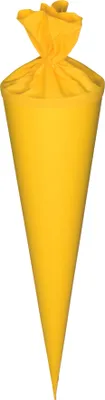 Produktbild von Schultüte Filzverschluss Rohling 19x70cm gelb Packung mit 5 Stück