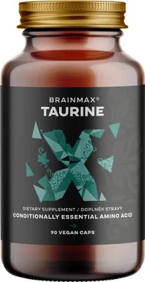 Obrázok produktu pre BrainMax Taurín, taurín, 825 mg, 90 vegetariánskych kapsúl
