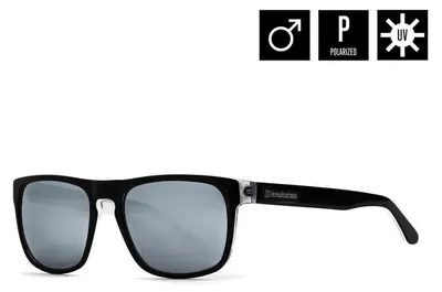Produktbild von Horsefeathers Keaton Sonnenbrille (Glanzschwarz/Spiegelweiß)