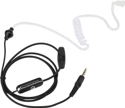 Produktbild von 3.5mm In-Ear Headset Ohrhörer Kopfhörer Walkie Talkie Ohrhörer (Schwarz)