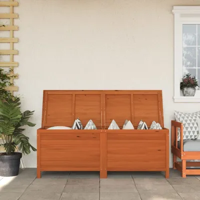 Immagine prodotto di The Living Store Cassapanca da giardino marrone 150x50x56,5 cm in legno massiccio di abete
