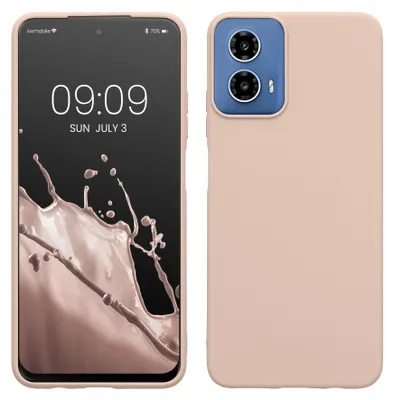 Produktbild von kwmobile Handyhülle für Motorola Moto G34 5G Hülle - TPU Case - Kabelloses Laden - Schutzhülle Cover in Coconut Swirl