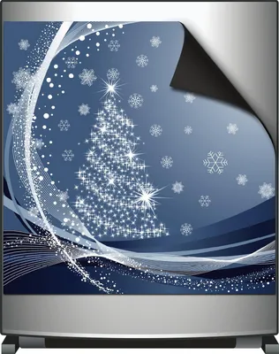 Produktbild von Wallario Magnet für Kühlschrank / Geschirrspüler, magnetisch haftende Folie - 60 x 60 cm, Motiv: Glitzernder Tannenbaum mit Schneeflocken