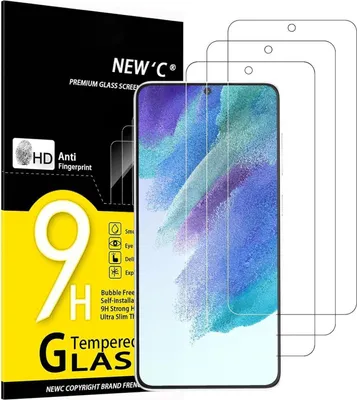 Image de NEW'C verre de protection blindé Samsung Galaxy S21 FE 5G pack de 3 9H dureté 0.33mm ultra-clair