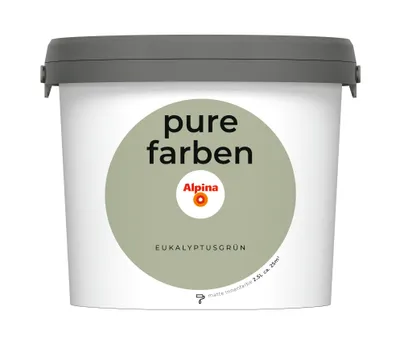 Produktbild von Alpina pure farben Wandfarbe eukalyptusgrün 2,5 L
