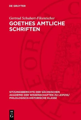 Produktbild von Goethes amtliche Schriften