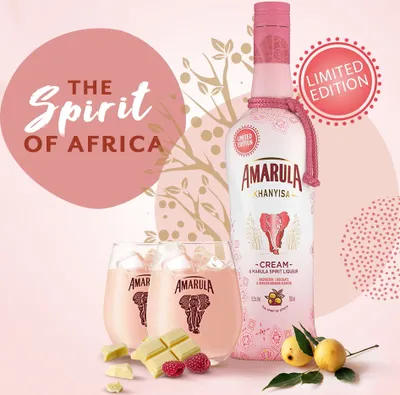 Produktbild von AMARULA KHANYISA "LIMITED EDITION" Raspberry, Chocolate & African Baobab Flavour alc. 15,5% vol. 0,7L