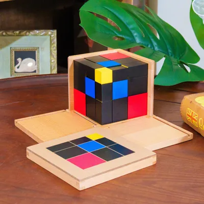 Image de Cube trinomial Montessori pour le développement éducatif